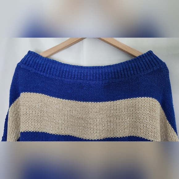 Free People Womens Cassidy Sweater Size S Oversized Off the Shoulder Preppy Bow - Picture 6 of 8